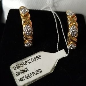 14kt gold plated clip on earrings